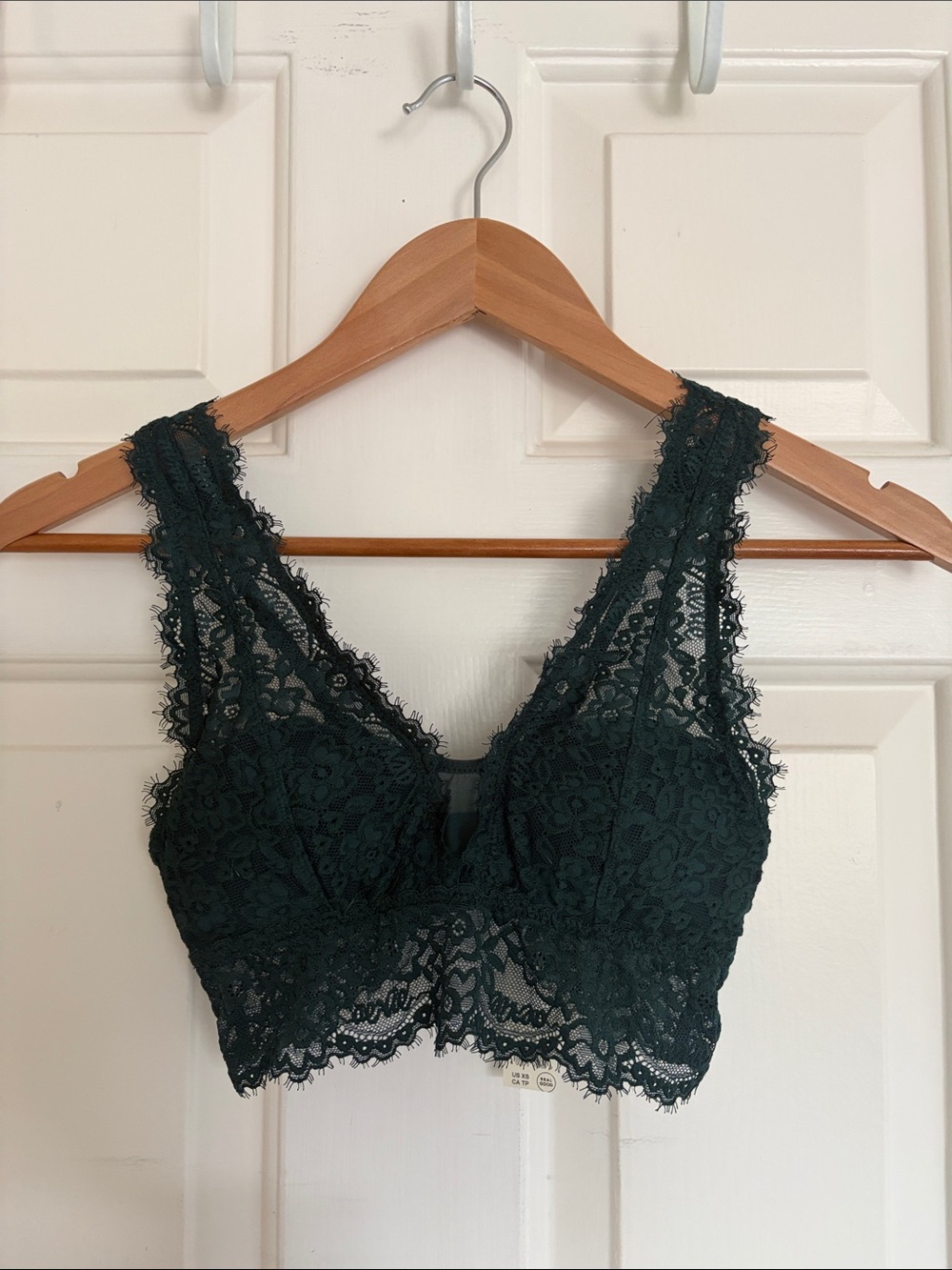 Aerie NWT Forest Green Longline Lace Bralette XS